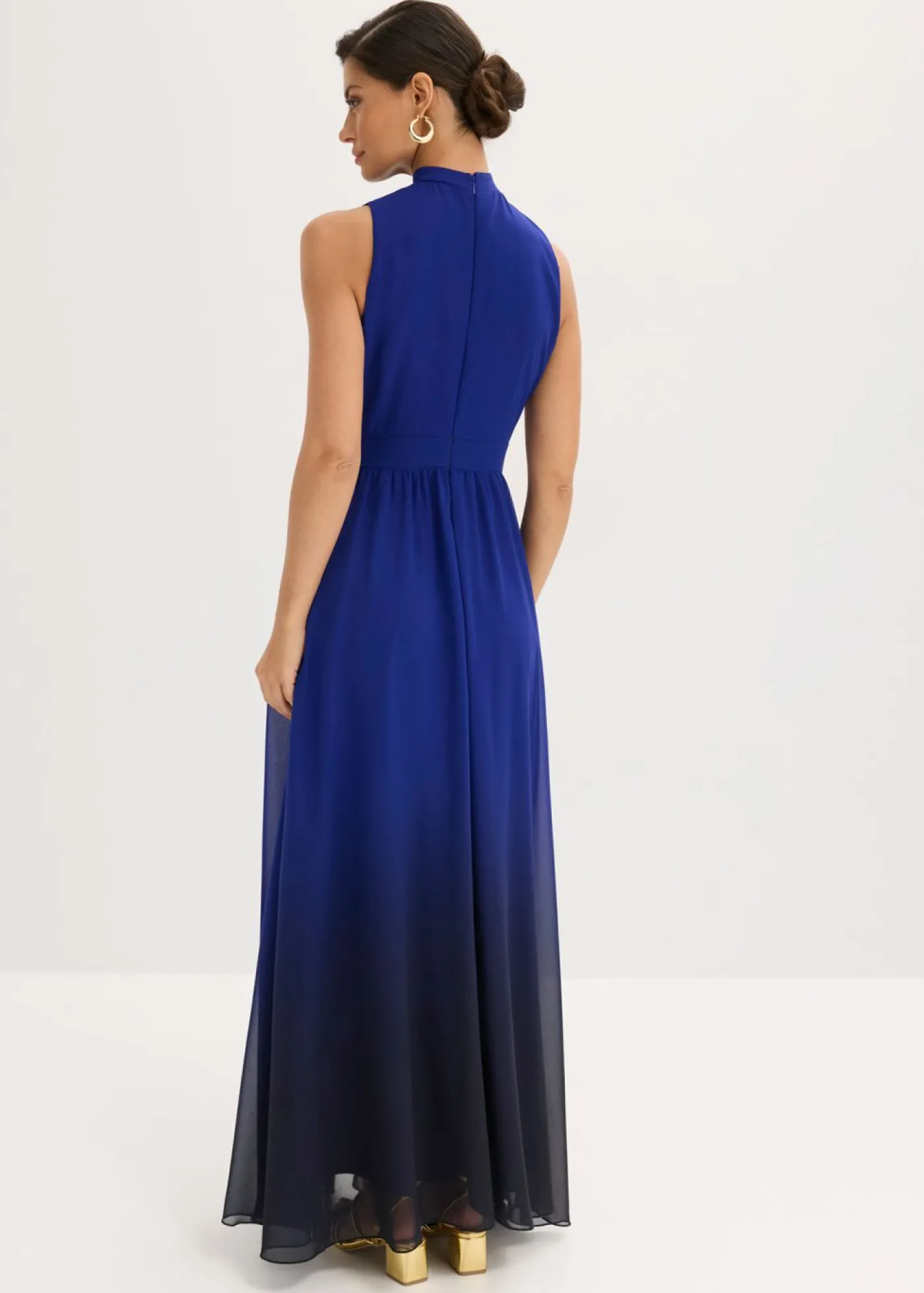Sale Vestido de gasa con cuello e inserción en la cintura Mujer Vestidos|Ropa Elegante