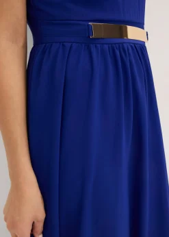 Sale Vestido de gasa con cuello e inserción en la cintura Mujer Vestidos|Ropa Elegante