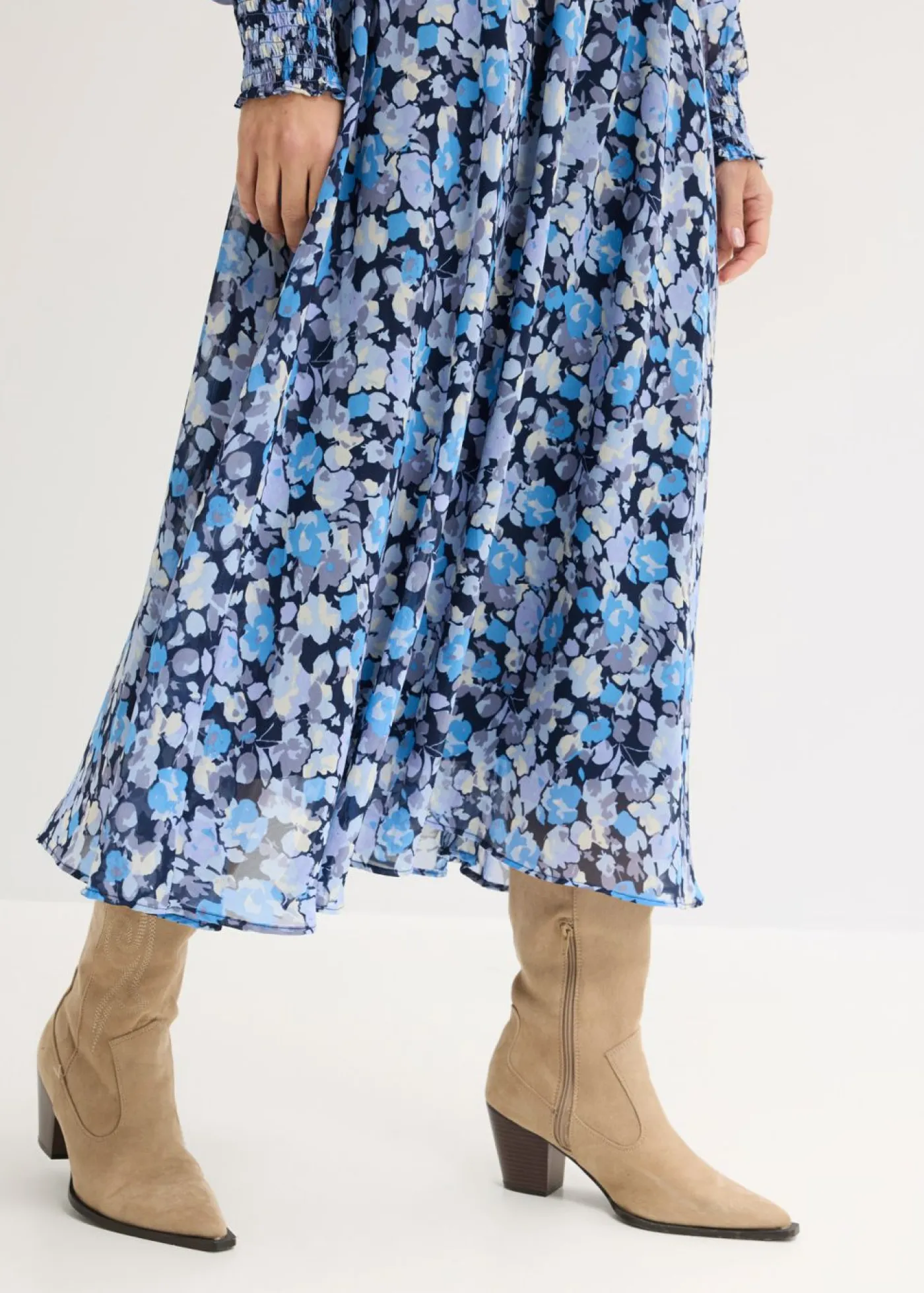 Sale Vestido de gasa con cuello alto Mujer Tallas Pequeñas|Vestidos