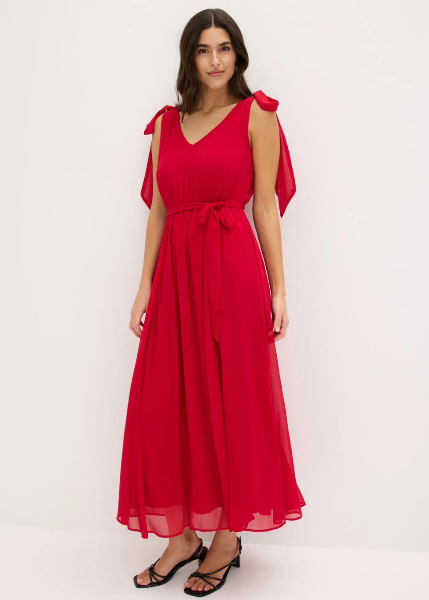 Online Vestido de gasa con detalles de lazo Mujer Vestidos|Ropa Elegante
