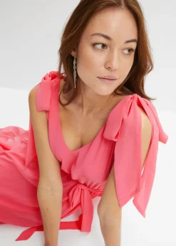 Clearance Vestido de gasa con detalles de lazo Mujer Vestidos|Ropa Elegante