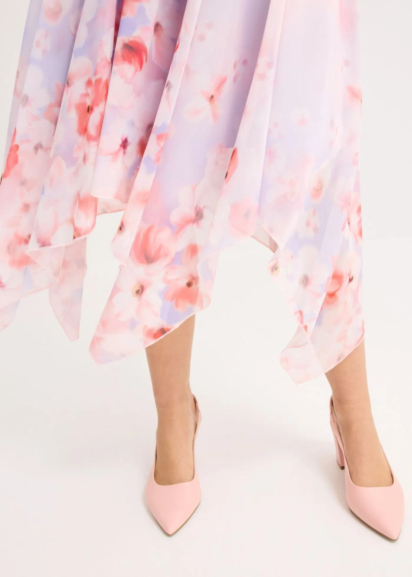 Vestido de gasa con dobladillo asimétrico y cordón Mujer Vestidos|Ropa Elegante
