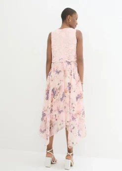 Discount Vestido de gasa con encaje fino Mujer Vestidos|Novedades