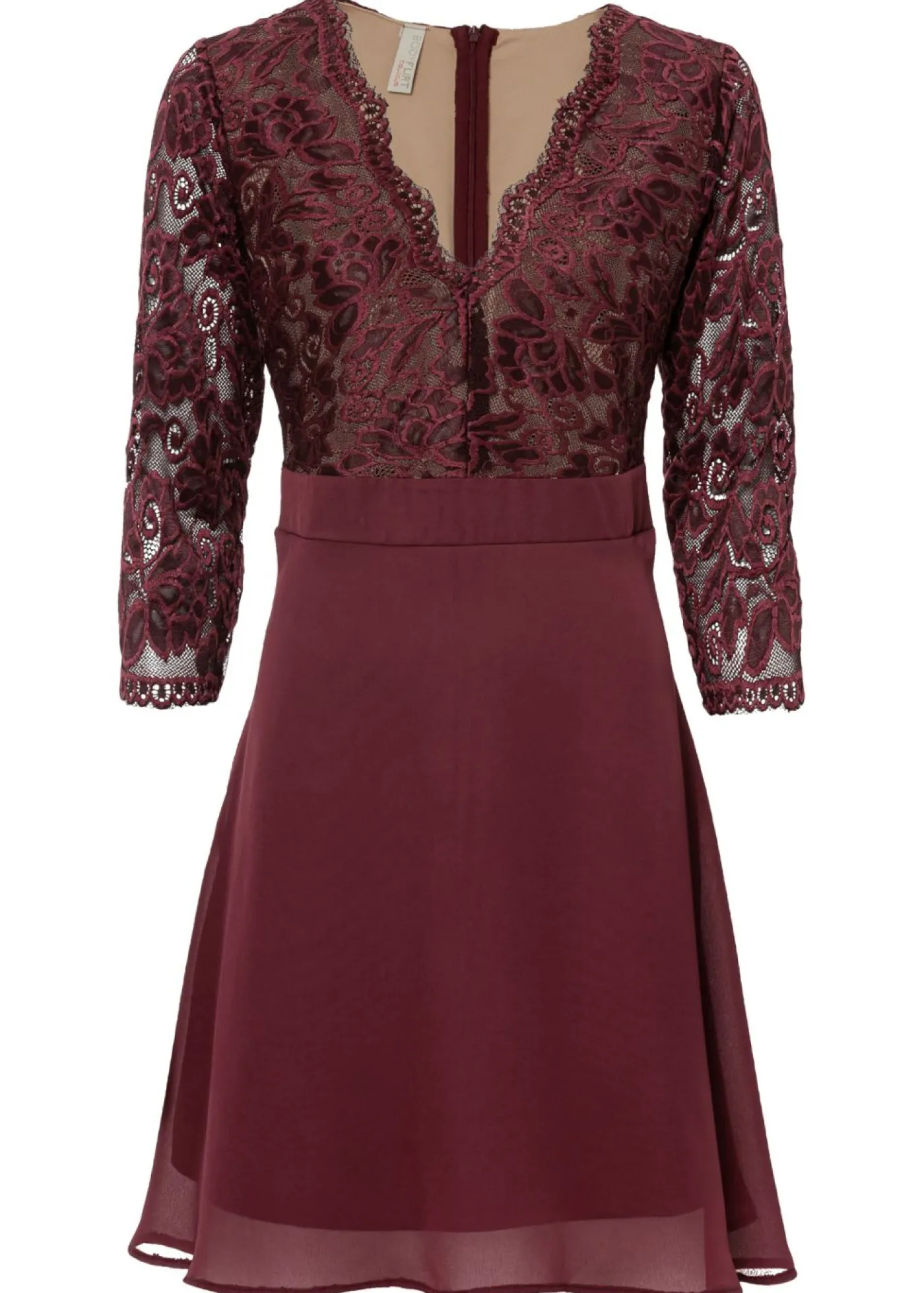 Hot Vestido de gasa con encaje Mujer Vestidos|Ropa Elegante