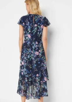 Sale Vestido de gasa con mangas tipo murciélago Mujer Vestidos