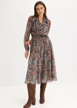 Best Vestido de gasa con patrón de paisley Mujer Vestidos|Tallas Pequeñas