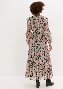 Hot Vestido de gasa con volantes Mujer Vestidos