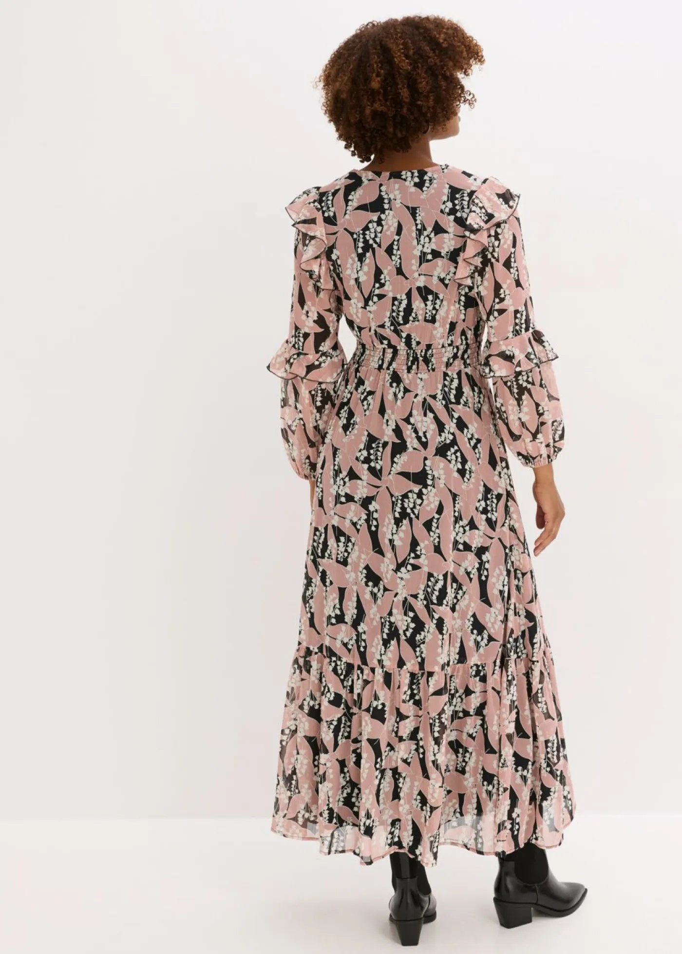 Hot Vestido de gasa con volantes Mujer Vestidos