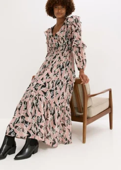 Hot Vestido de gasa con volantes Mujer Vestidos