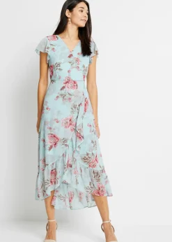 Best Vestido de gasa con volantes Mujer Vestidos