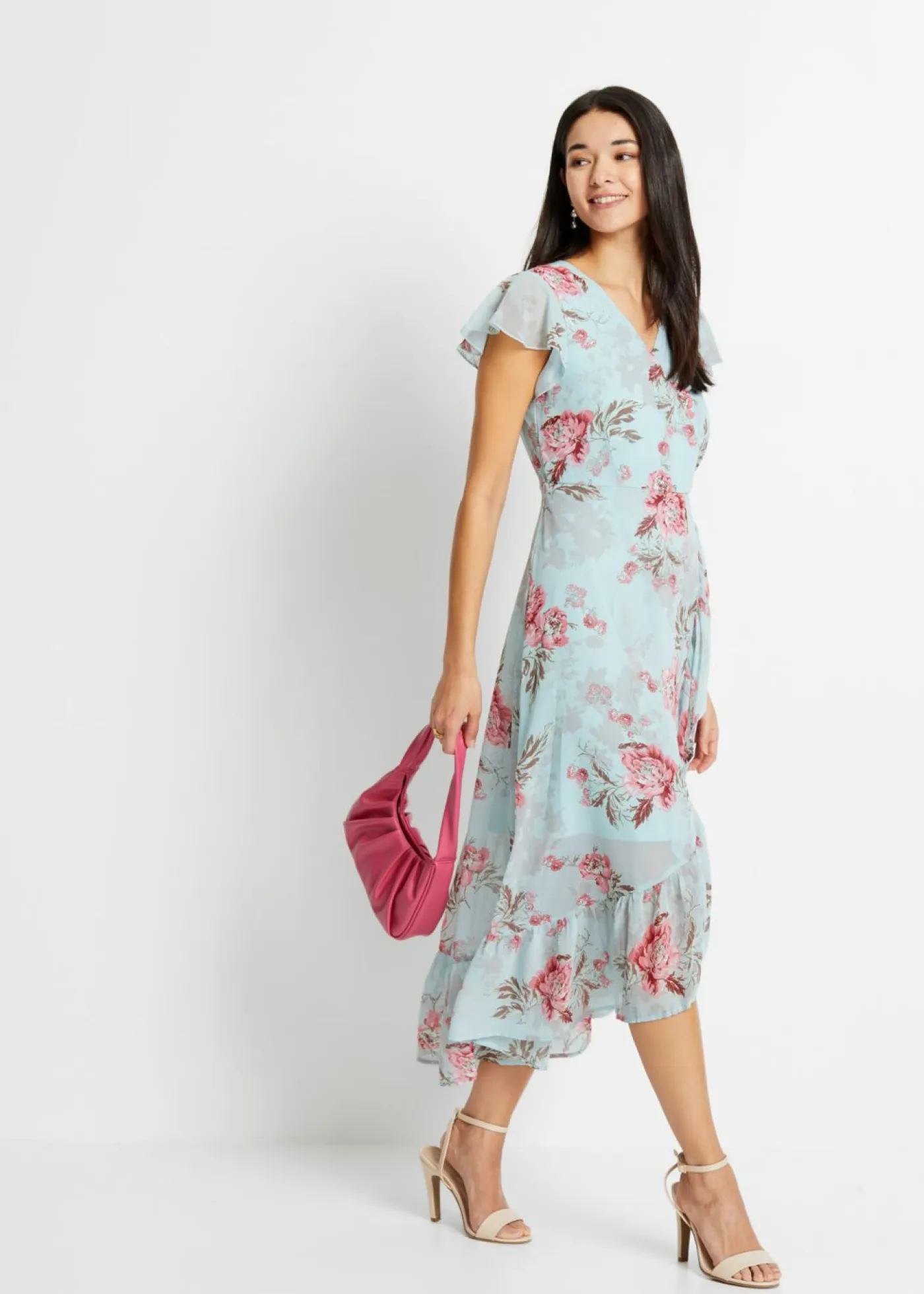 Best Vestido de gasa con volantes Mujer Vestidos