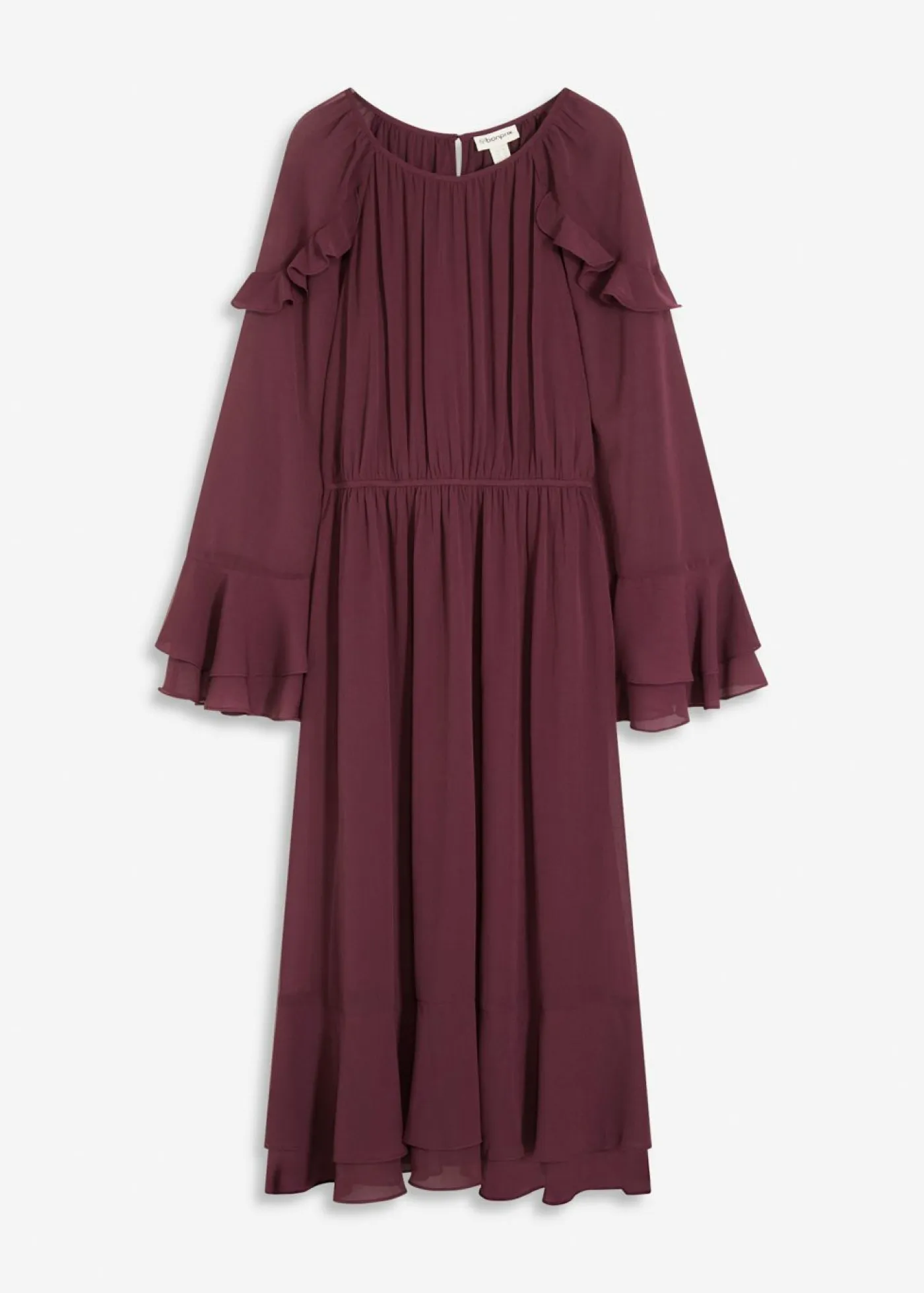 Clearance Vestido de gasa con volantes Mujer Vestidos