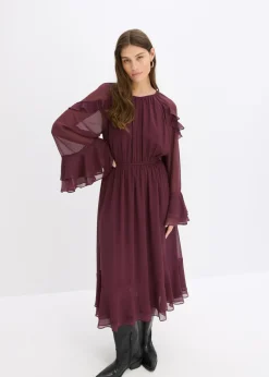Clearance Vestido de gasa con volantes Mujer Vestidos