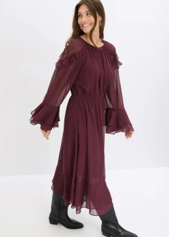 Clearance Vestido de gasa con volantes Mujer Vestidos