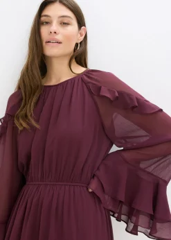 Clearance Vestido de gasa con volantes Mujer Vestidos