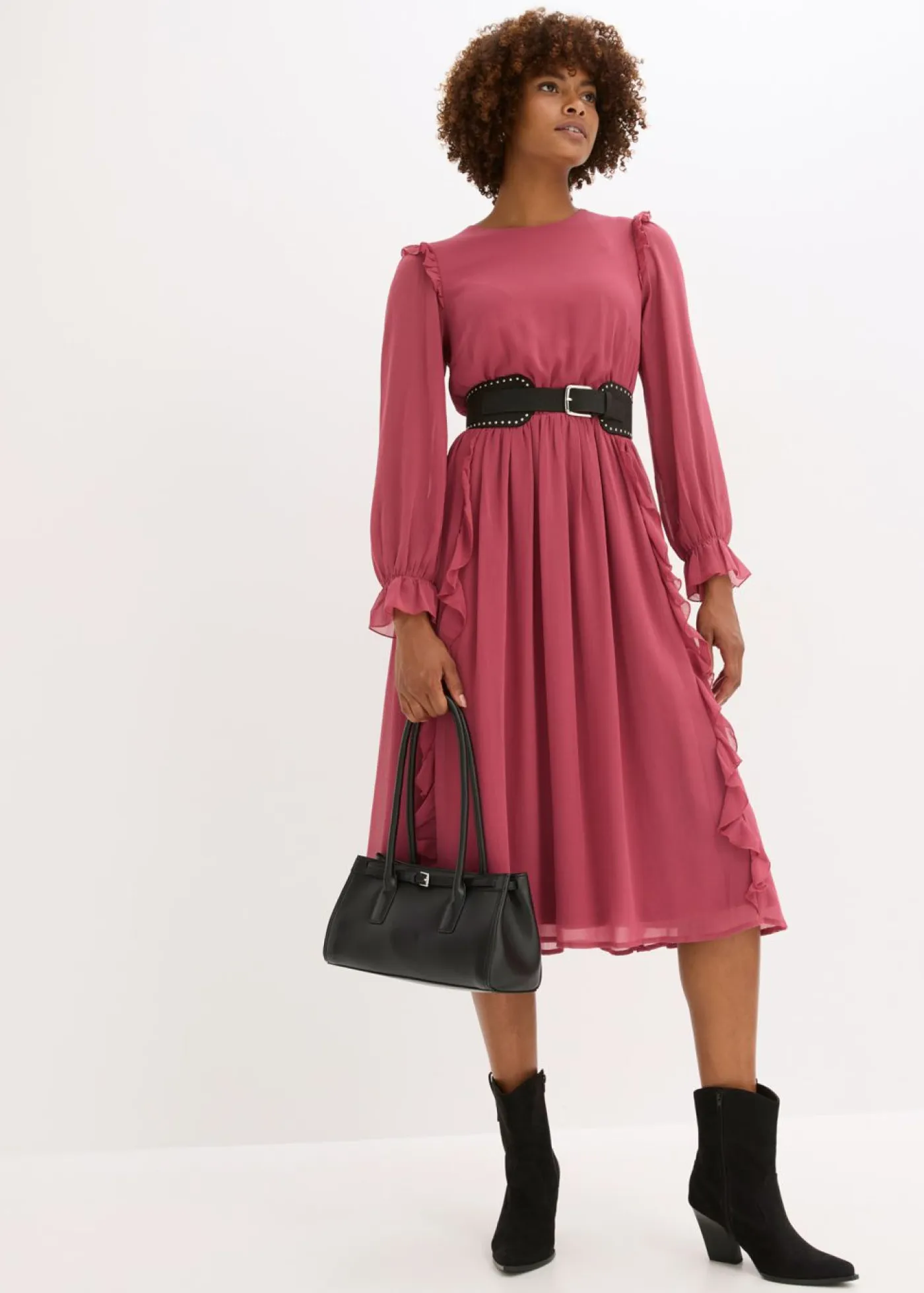 New Vestido de gasa con volantes Mujer Vestidos