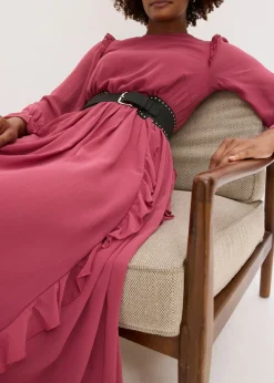 New Vestido de gasa con volantes Mujer Vestidos