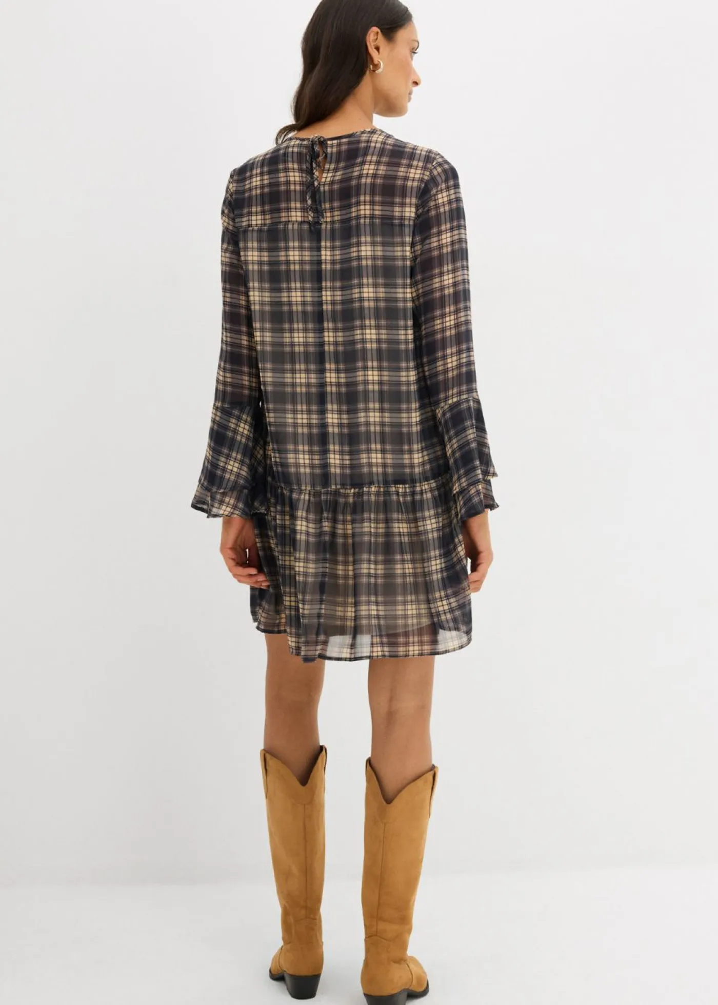 Sale Vestido de gasa con volantes Mujer Vestidos