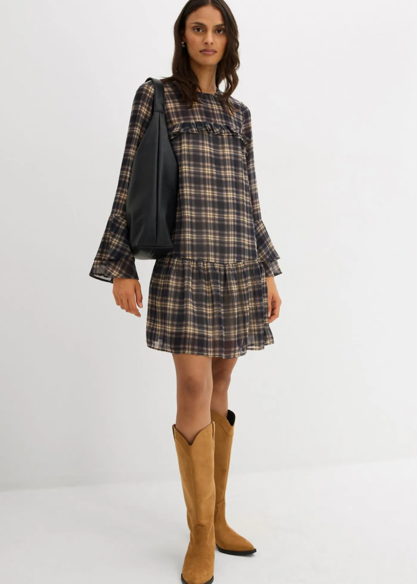 Sale Vestido de gasa con volantes Mujer Vestidos