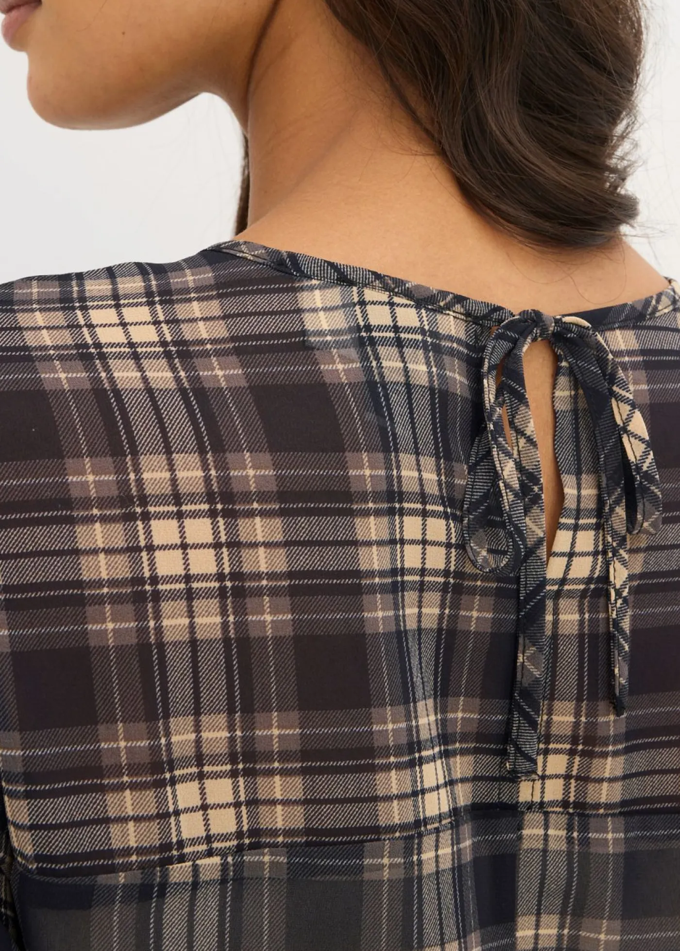 Sale Vestido de gasa con volantes Mujer Vestidos
