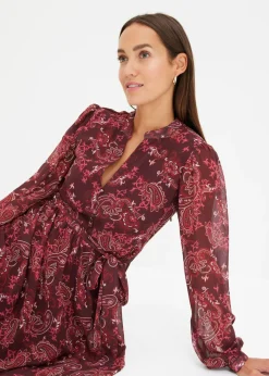 Vestido de gasa estampado Mujer Vestidos