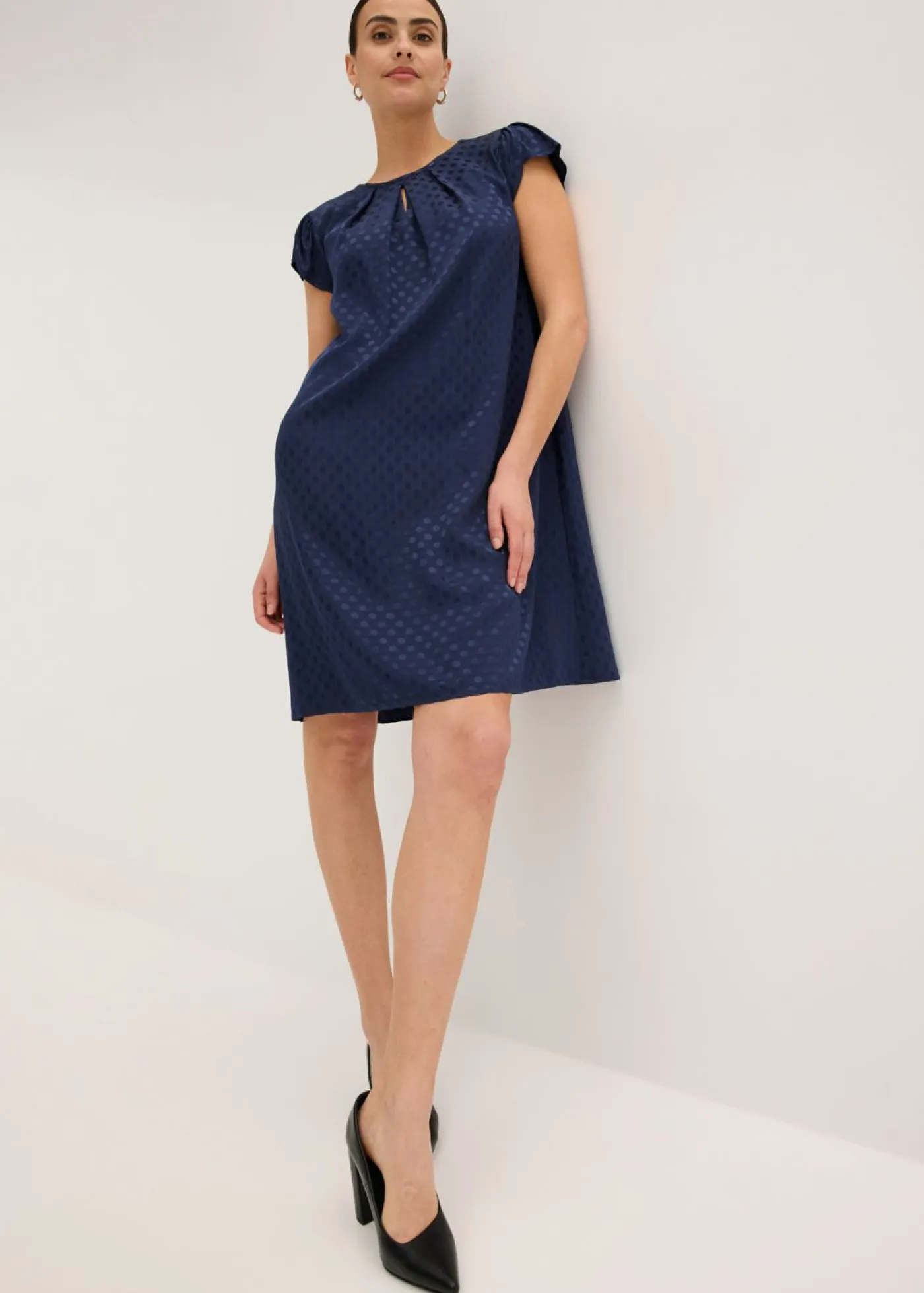 Best Vestido de jacquard con pinzas Mujer Vestidos