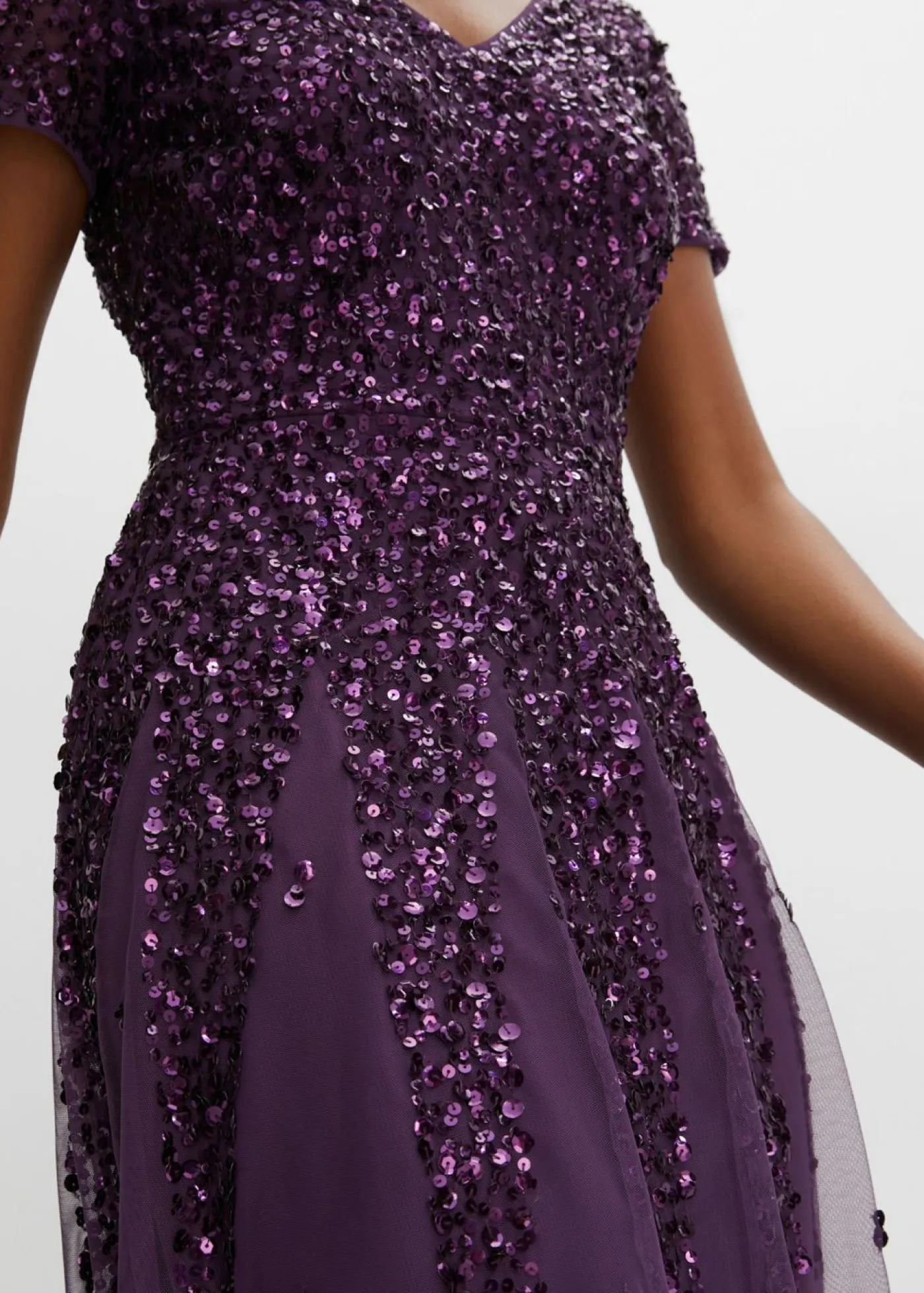 Outlet Vestido de lentejuelas Mujer Tallas Pequeñas