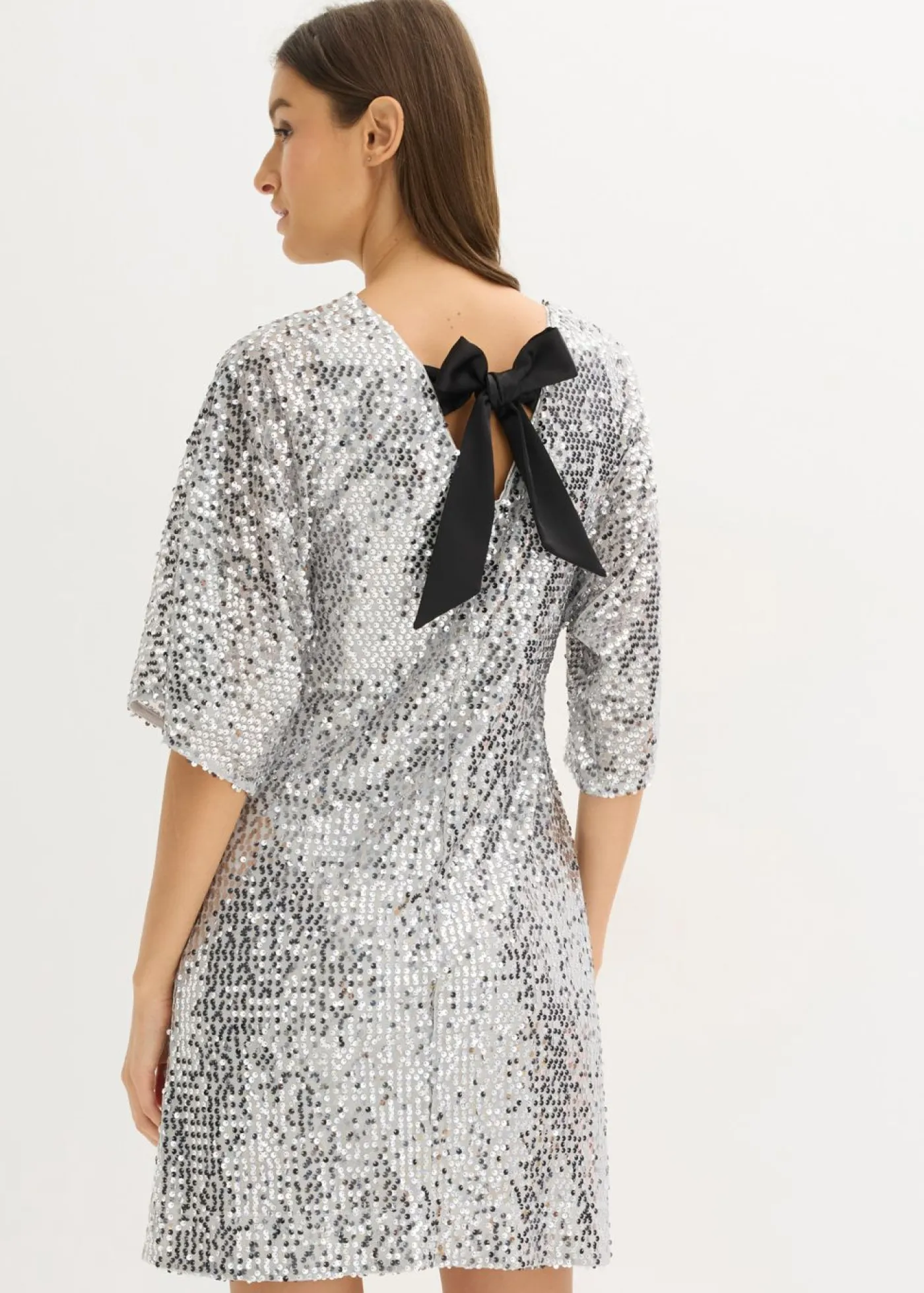 Clearance Vestido de lentejuelas con detalle de lazo Mujer Vestidos