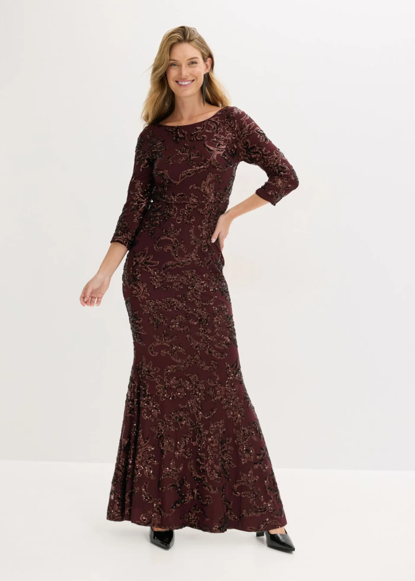 Online Vestido de lentejuelas con escote en la espalda Mujer Vestidos|Ropa Elegante