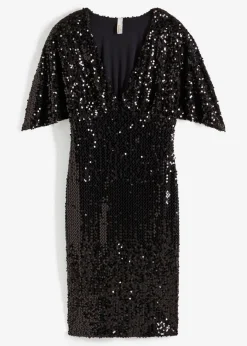 New Vestido de lentejuelas con escote profundo Mujer Vestidos|Tallas Pequeñas