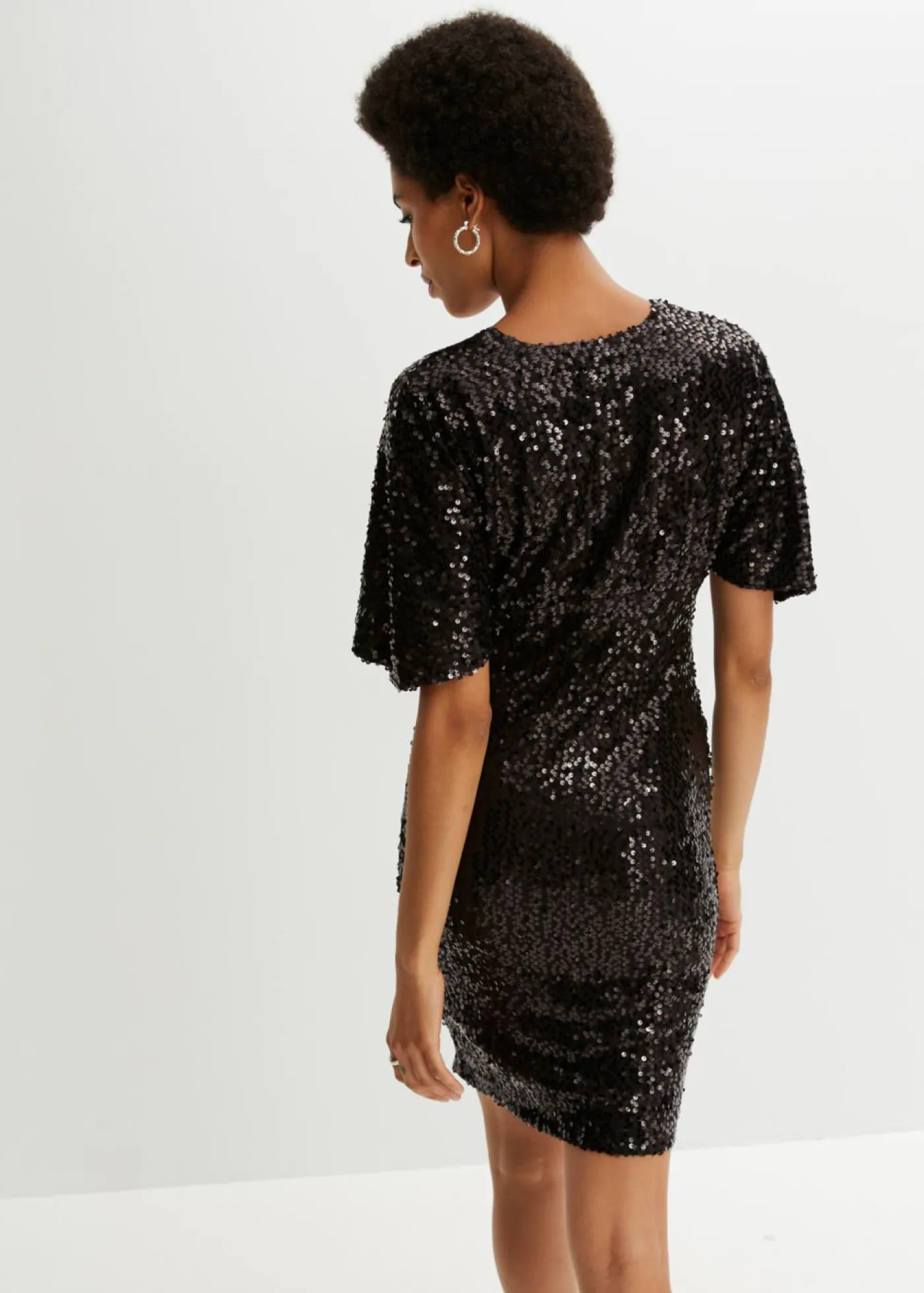 New Vestido de lentejuelas con escote profundo Mujer Vestidos|Tallas Pequeñas