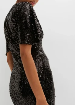 New Vestido de lentejuelas con escote profundo Mujer Vestidos|Tallas Pequeñas