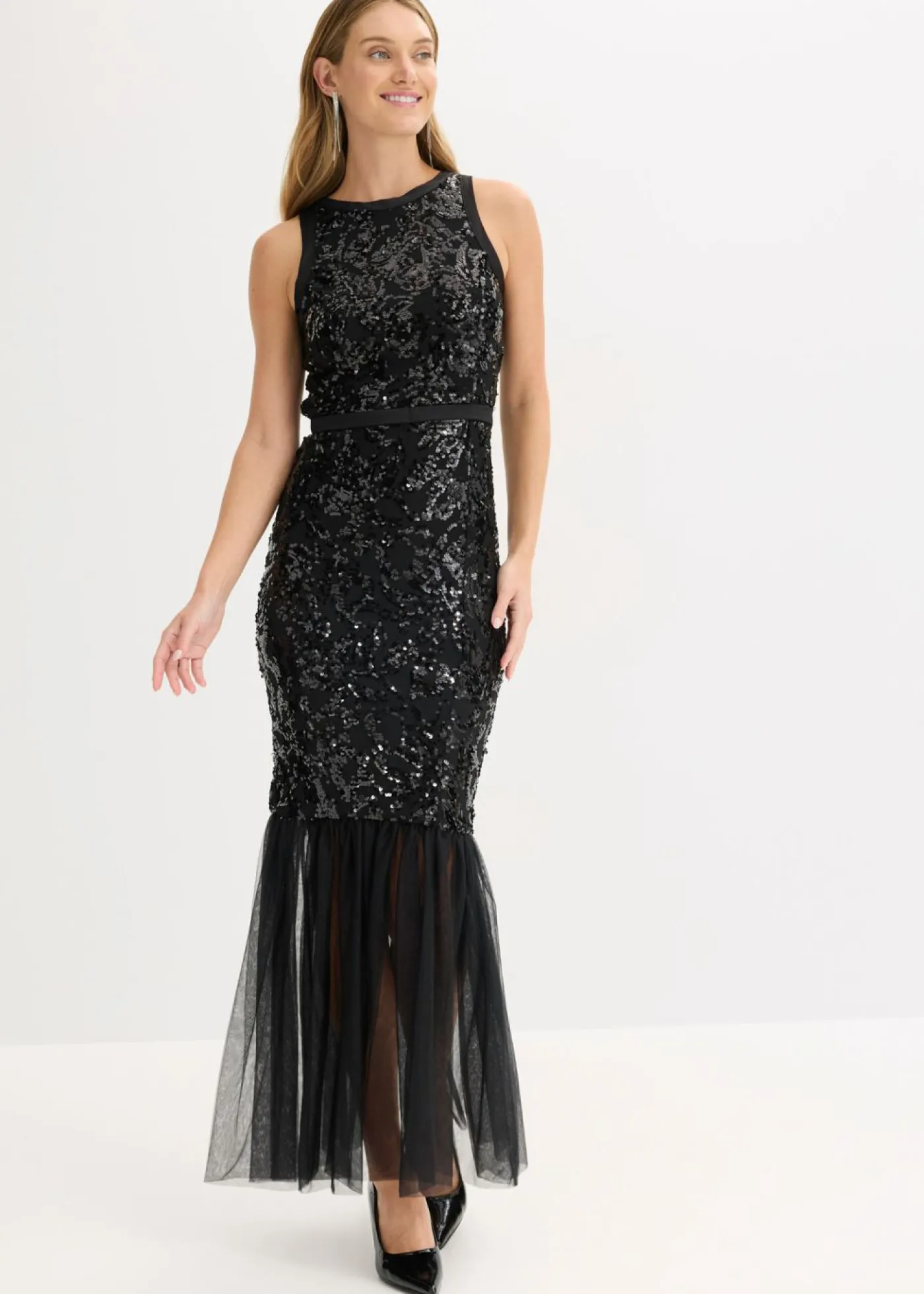 Best Vestido de lentejuelas con volante Mujer Vestidos|Ropa Elegante