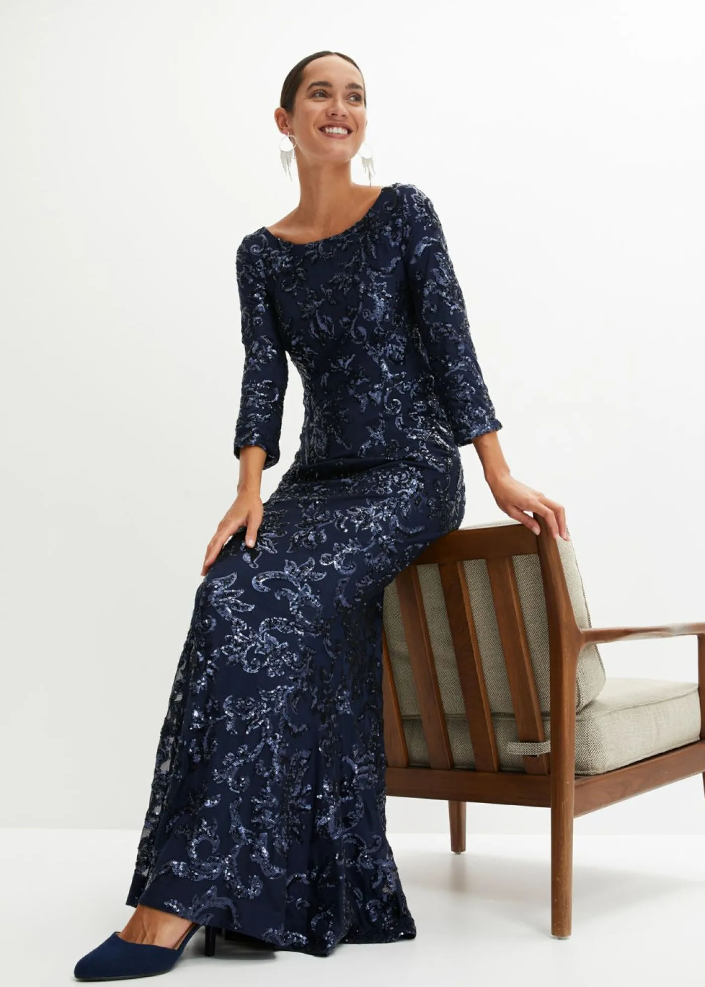 New Vestido de lentejuelas con escote en la espalda Mujer Vestidos|Tallas Pequeñas