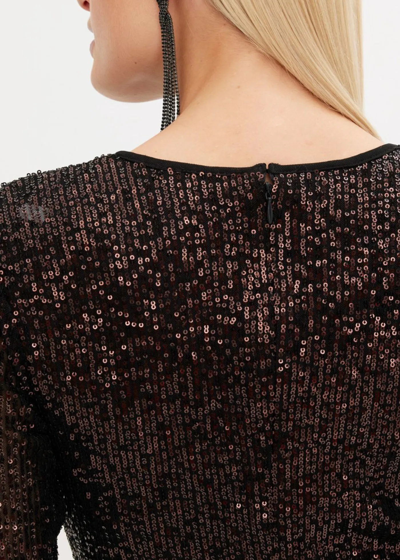 Best Vestido de lentejuelas con hombreras Mujer Vestidos