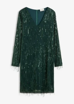 Vestido de lentejuelas con flecos Mujer Vestidos