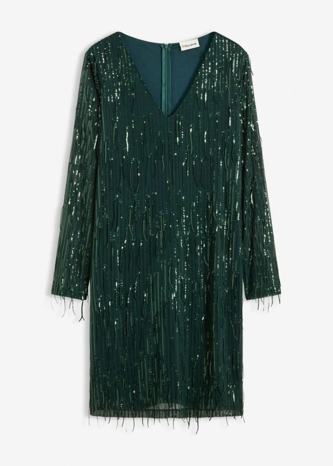 Vestido de lentejuelas con flecos Mujer Vestidos