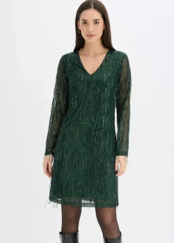 Vestido de lentejuelas con flecos Mujer Vestidos