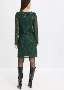 Vestido de lentejuelas con flecos Mujer Vestidos