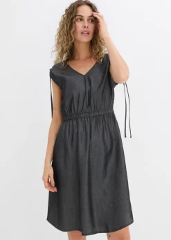 New Vestido de lyocell liso Mujer Vestidos