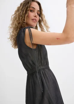 New Vestido de lyocell liso Mujer Vestidos