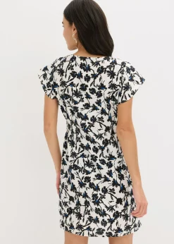 Discount Vestido de material estructurado con mangas de murciélago Mujer Vestidos