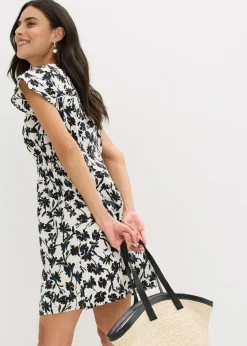 Discount Vestido de material estructurado con mangas de murciélago Mujer Vestidos