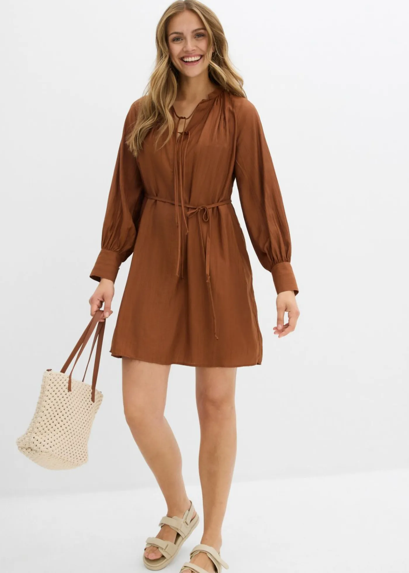 Online Vestido de maternidad y camisa de lactancia de viscosa fluida Mujer Premamá