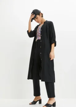 Sale Vestido de mezcla de lino y viscosa con bolsillos Mujer Vestidos|Novedades