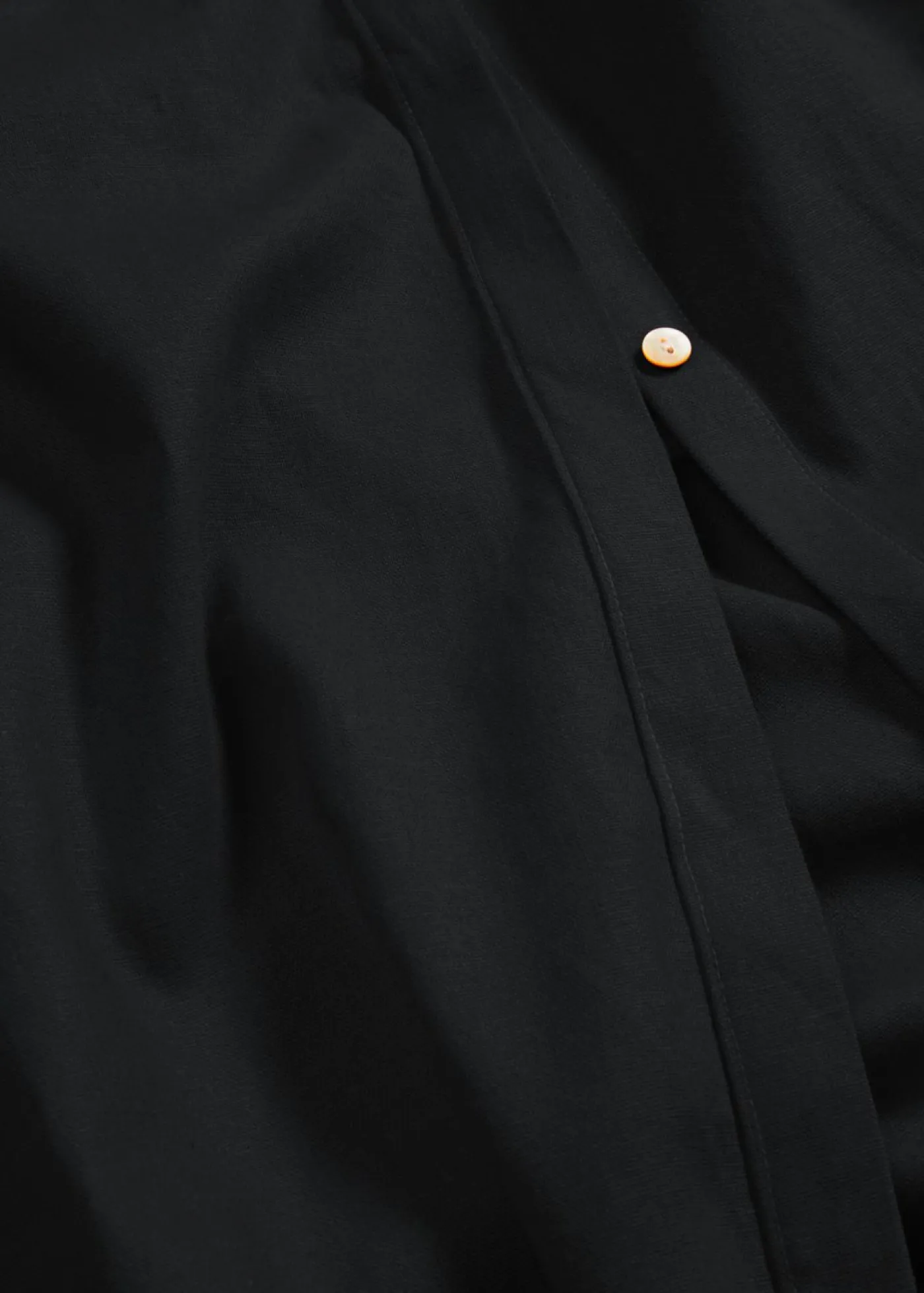 New Vestido de mezcla de lino y viscosa con bolsillos Mujer Vestidos|Novedades