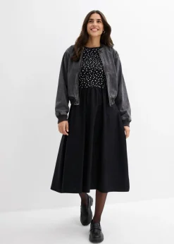 Hot Vestido de mezcla de materiales de algodón puro Mujer Vestidos