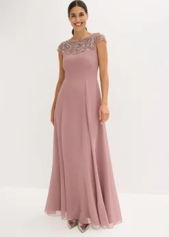 Online Vestido de noche con aplicación de encaje Mujer Vestidos|Novedades