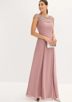 Online Vestido de noche con aplicación de encaje Mujer Vestidos|Novedades