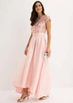 Outlet Vestido de noche de satén brillante con lentejuelas Mujer Vestidos|Tallas Pequeñas